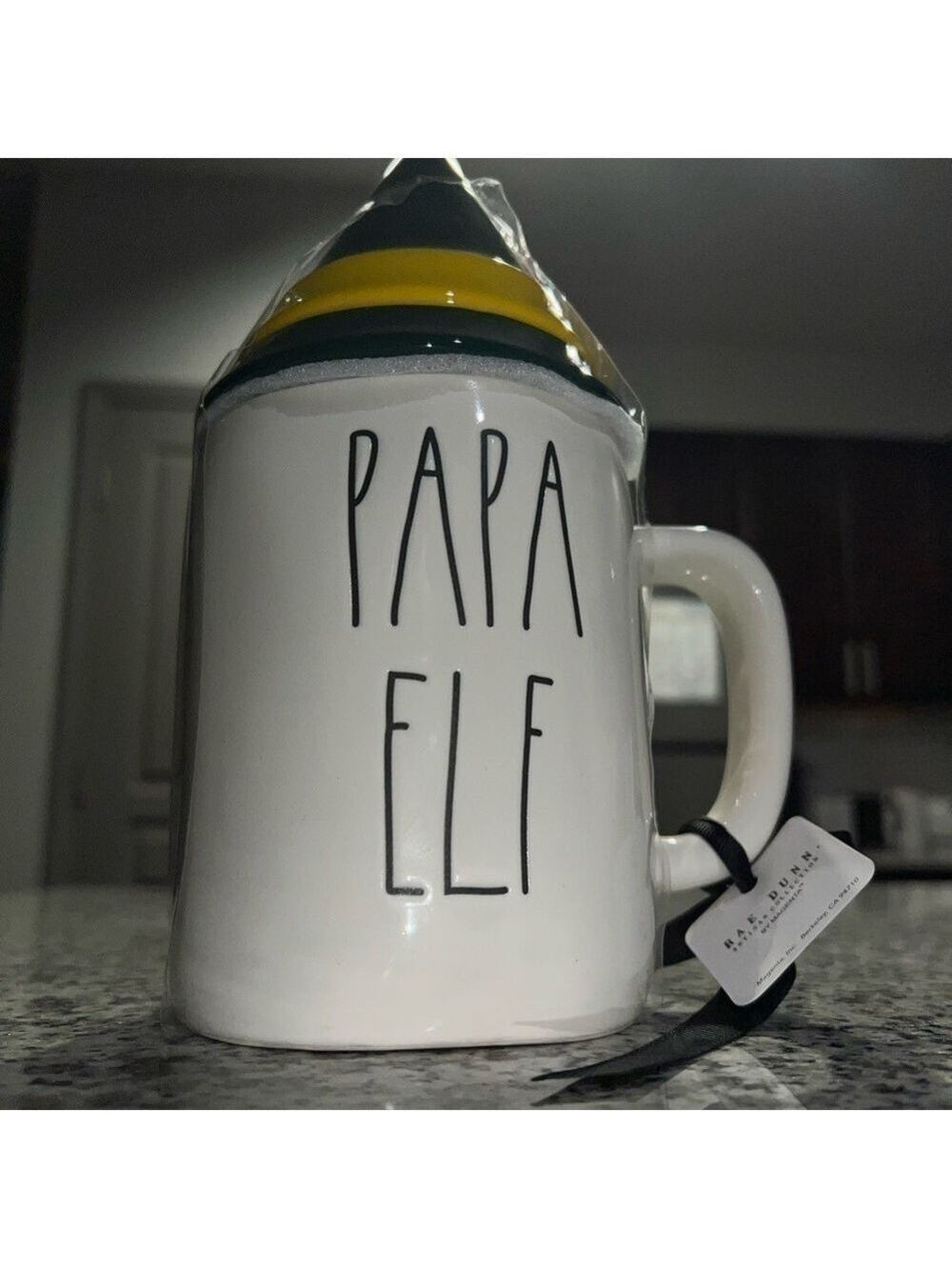 Rae Dunn ELF collection - PaPa the elf mug with hat